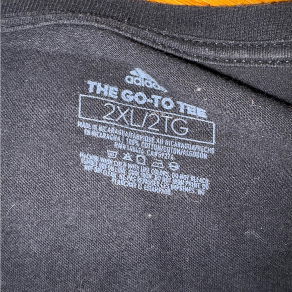 Adidas Men's Black Tee with White Logo - Picture 4 of 4